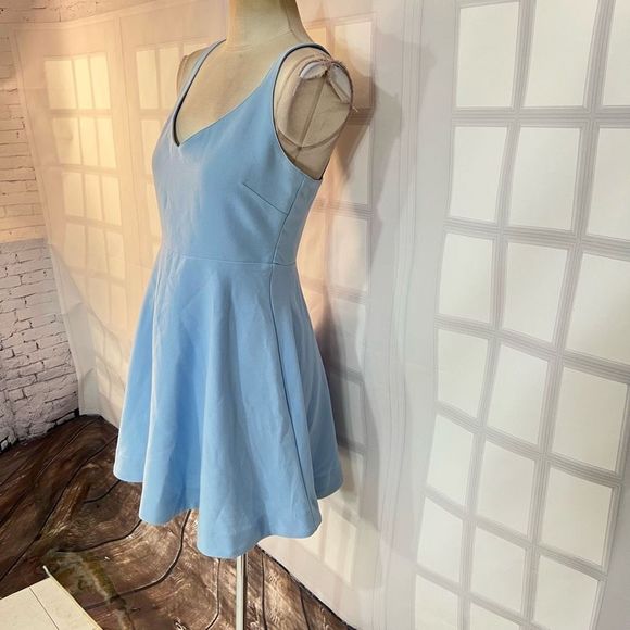 Lulu’s Meet Cute Light Blue Skater Dress size Medium - Picture 7 of 13
